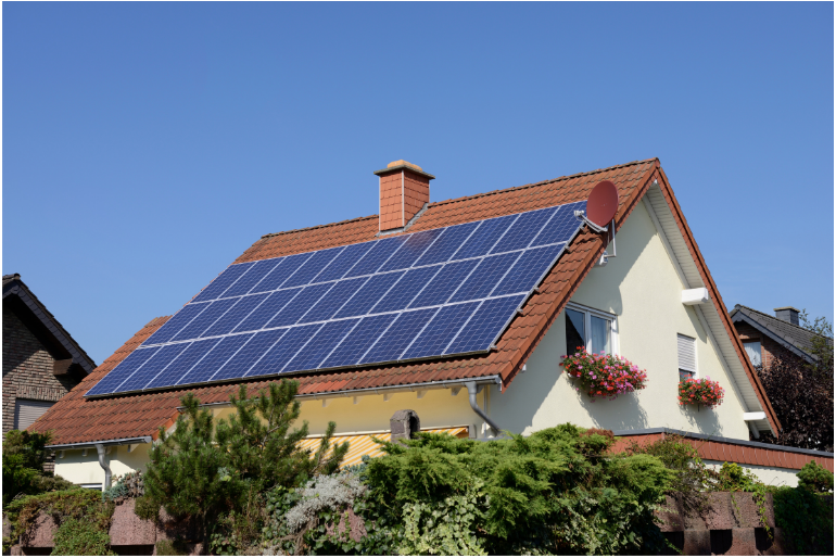 Solar Panels On A Home