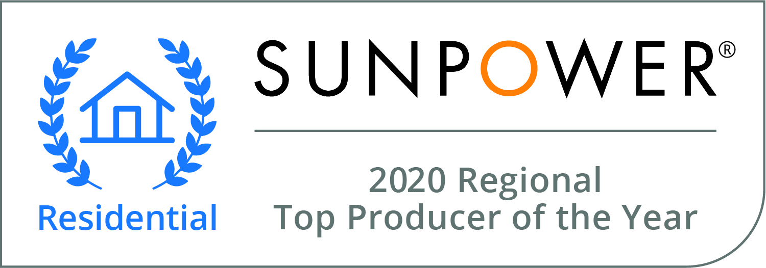 SunPower 2020 Regional Top Producer Of The Year For Residential Award
