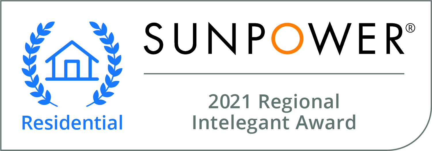 SunPower Residential 2021 Regional Intelegant Award Badge