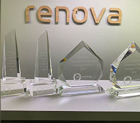 Renova Energy Awards on a table.