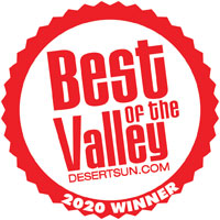 Best Of The Valley 2020 Award Winner Badge logo in red desertsun.com