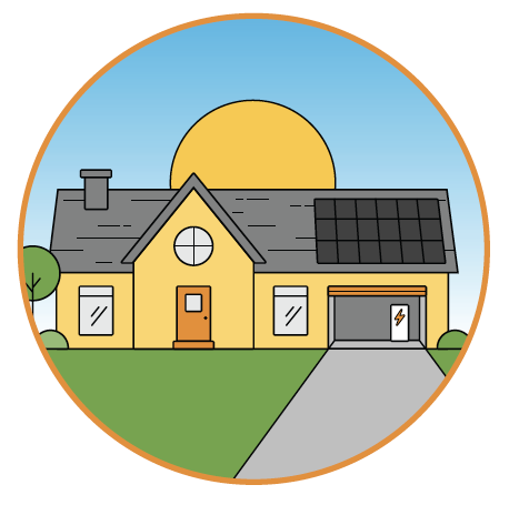 SunPower Solar + Storage Graphic On A Home