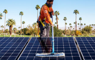 Renovian Scrubbing Solar Panel For Cleaning.