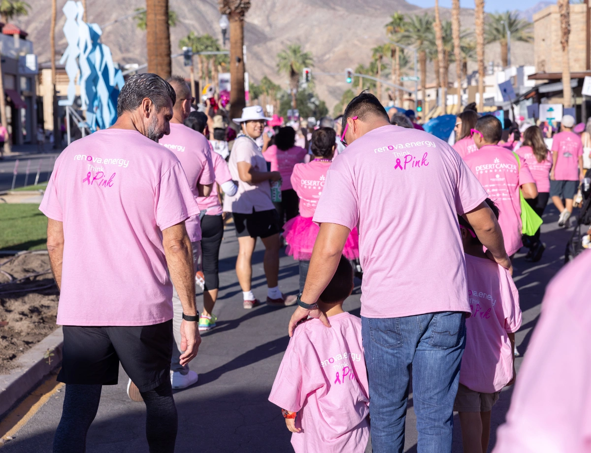 a parade of community supporters