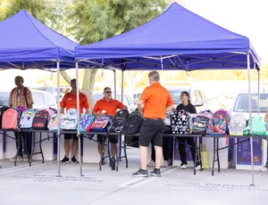 event vendors under pop up tents