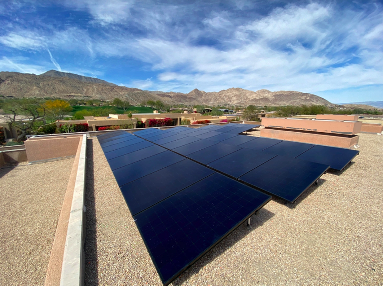 solar panel on a roof