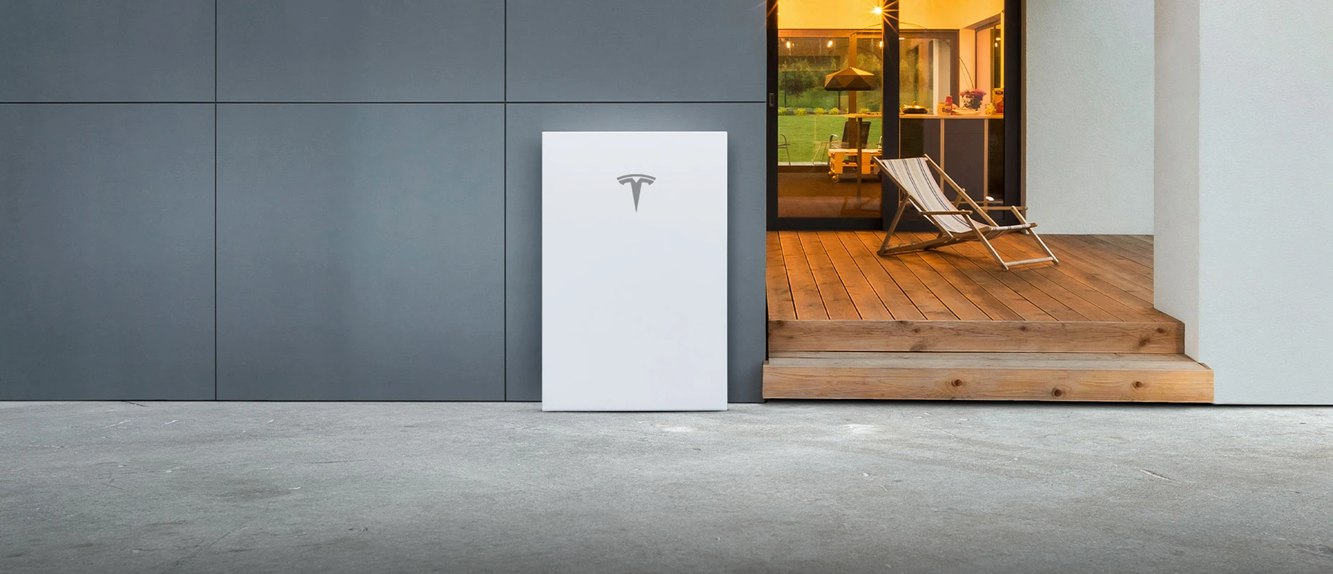 powerwall_house-v2logo a tesla powerwall setup outside a house